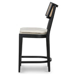 Britt Brushed Ebony with Savile Flax Stool | ready to ship!