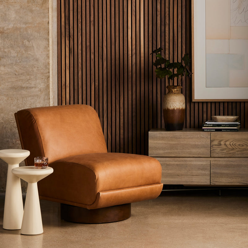 Bronwyn Palermo Cognac Swivel Chair | shipping 12/4/2025