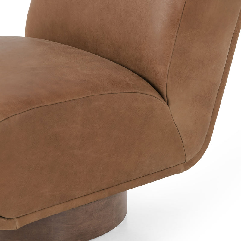 Bronwyn Palermo Cognac Swivel Chair | shipping 12/4/2025