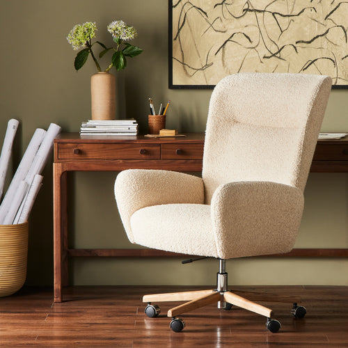 Cade Lisbon Cream Desk Chair | ready to ship!