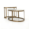 Calder Polished White Marble Nesting Coffee Table | ready to ship!