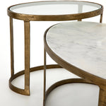 Calder Polished White Marble Nesting Coffee Table | ready to ship!