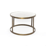 Calder Polished White Marble Nesting Coffee Table | ready to ship!