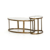Calder Polished White Marble Nesting Coffee Table | ready to ship!