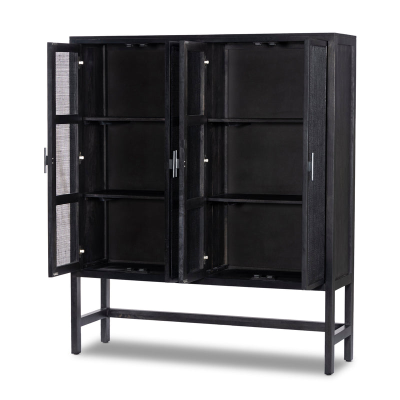 Caprice Black Wash Mango Cabinet | ready to ship!