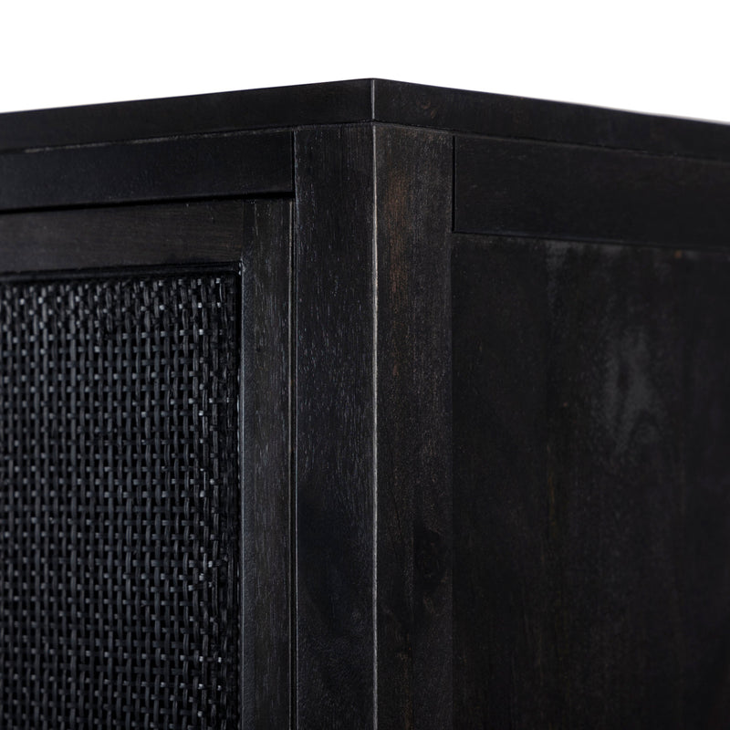 Caprice Black Wash Mango Narrow Cabinet | shipping 6/3/2025