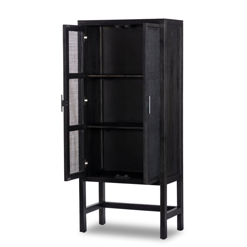 Caprice Black Wash Mango Narrow Cabinet | shipping 6/3/2025