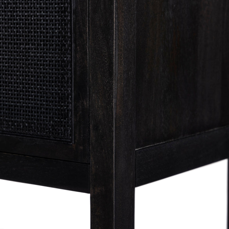 Caprice Black Wash Mango Narrow Cabinet | shipping 6/3/2025
