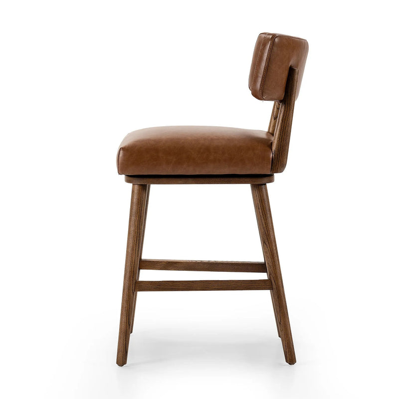 Cardell Sonoma Chestnut Swivel Bar + Counter Stool