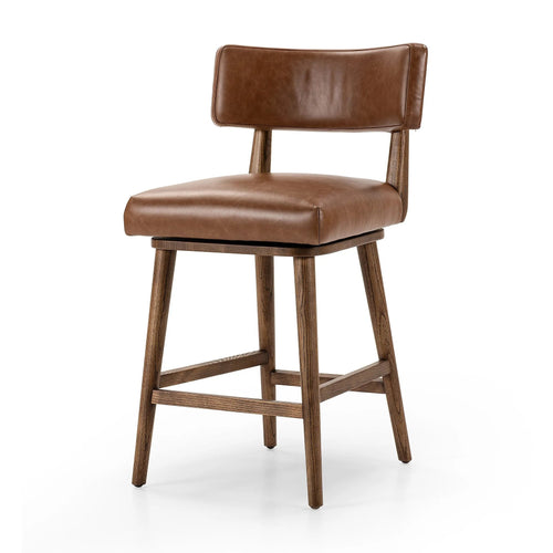 Cardell Sonoma Chestnut Swivel Bar + Counter Stool