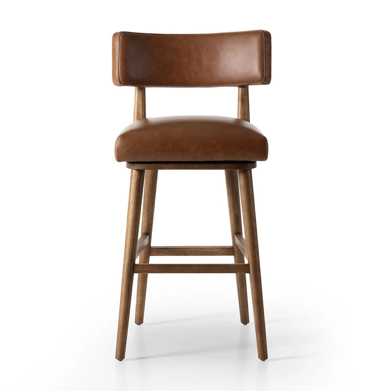 Cardell Sonoma Chestnut Swivel Bar + Counter Stool