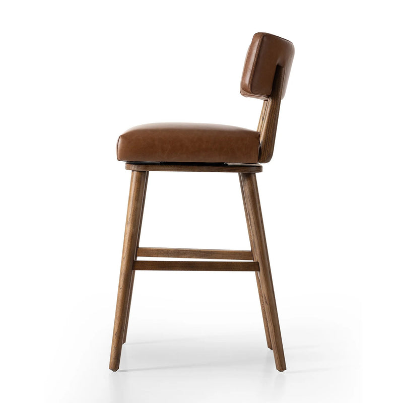 Cardell Sonoma Chestnut Swivel Bar + Counter Stool