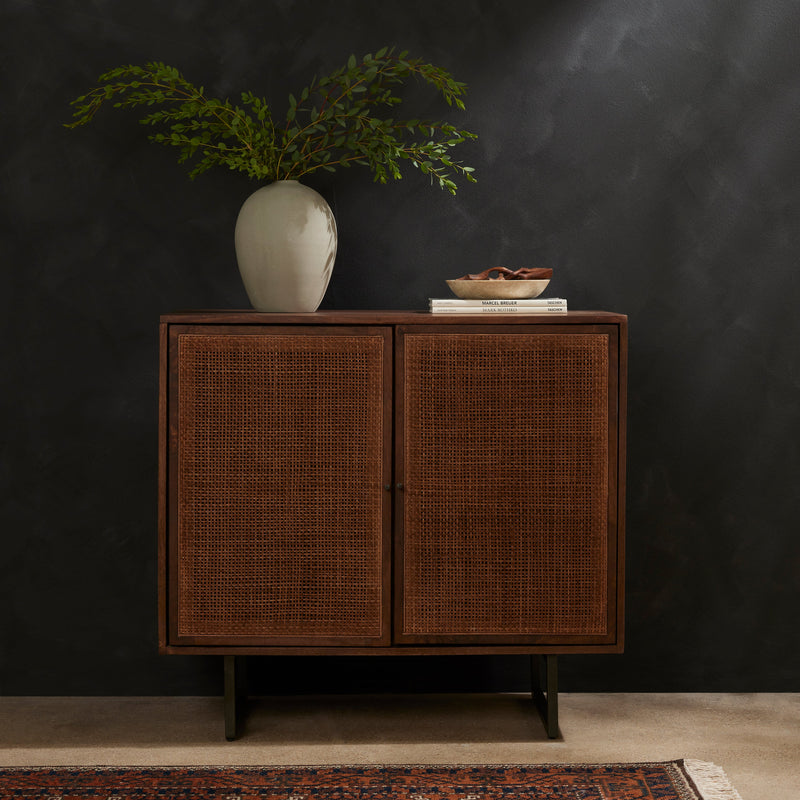 Carmel Brown Wash Small Cabinet | ready to ship!