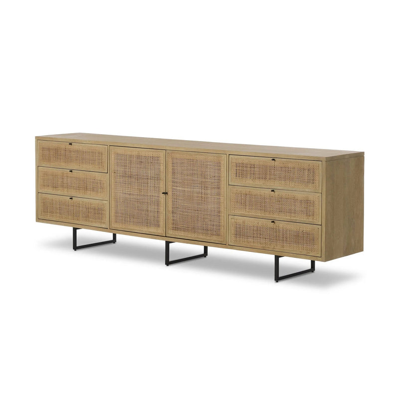 Carmel Natural Cane Sideboard 96" | ready to ship!
