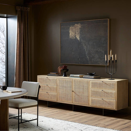 Carmel Natural Cane Sideboard 96" | ready to ship!