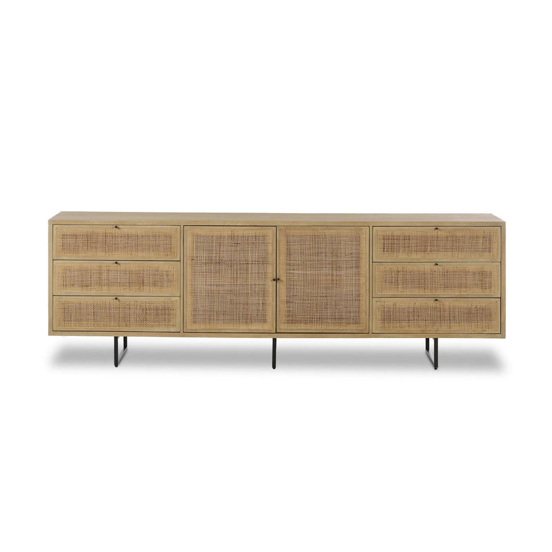 Carmel Natural Cane Sideboard 96" | ready to ship!