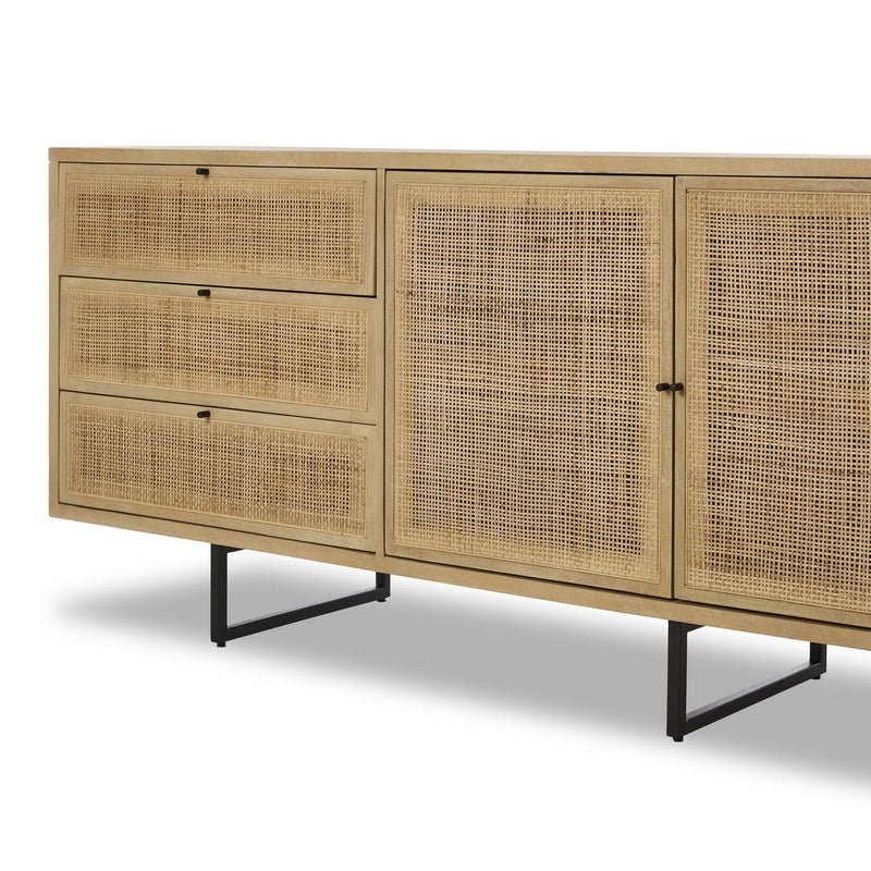 Carmel Natural Cane Sideboard 96" | ready to ship!