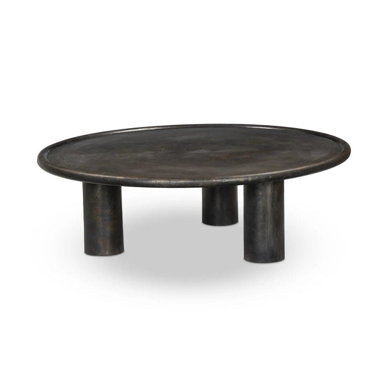 Cary Distressed Bronze Coffee Table | shipping 8/17/2025