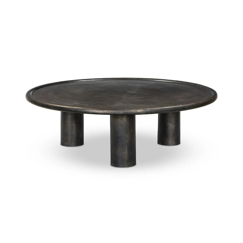 Cary Distressed Bronze Coffee Table | shipping 8/17/2025