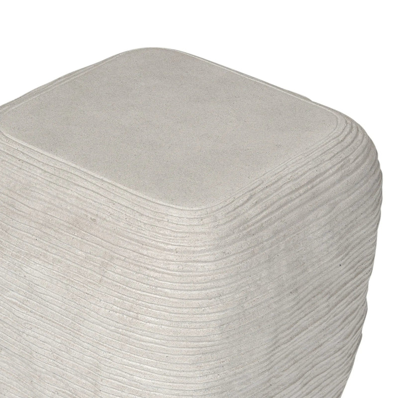 Cirri Smooth Lunar Concrete End Table | ready to ship!