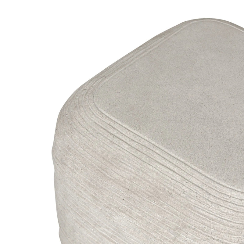 Cirri Smooth Lunar Concrete End Table | ready to ship!