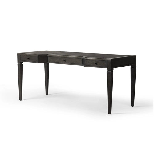 Claude Distressed Black Oak Veneer Desk | ready to ship!