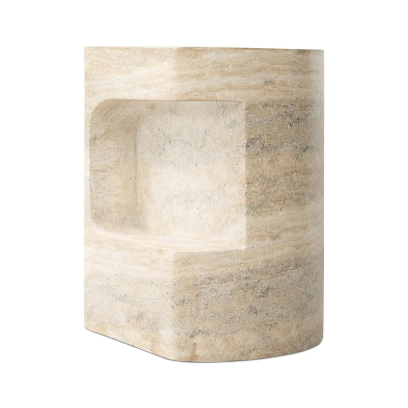 Clementine Textured Sandy Grey End Table | shipping 6/19/2025