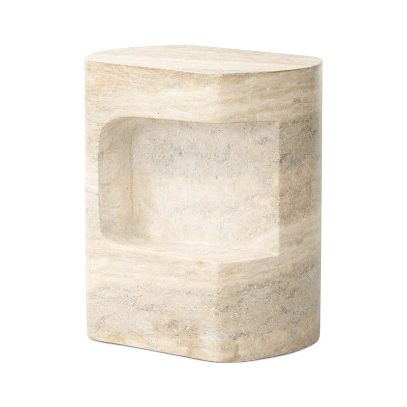 Clementine Textured Sandy Grey End Table | shipping 6/19/2025