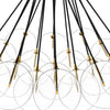 Cloud Black Cord Burnished Brass Chandelier | ready to ship!