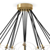Cloud Black Cord Burnished Brass Chandelier | ready to ship!
