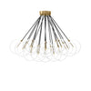 Cloud Black Cord Burnished Brass Chandelier | ready to ship!
