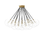 Cloud Black Cord Burnished Brass Chandelier | ready to ship!
