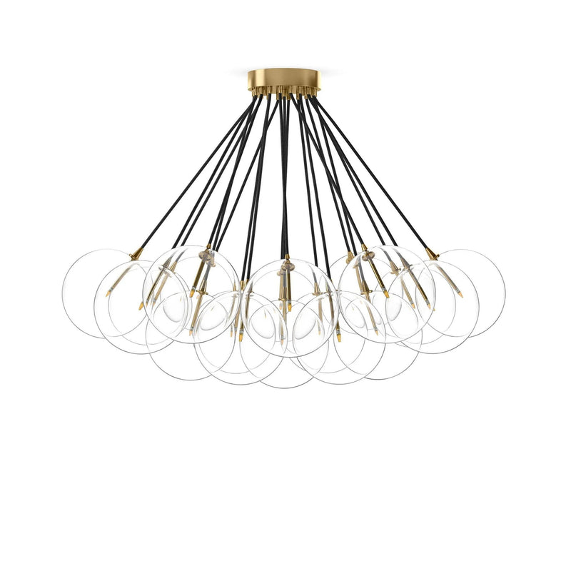 Cloud Black Cord Burnished Brass Chandelier | ready to ship!