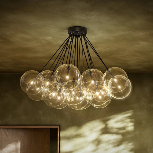 Cloud Black Cord Black Gunmetal Chandelier | ready to ship!