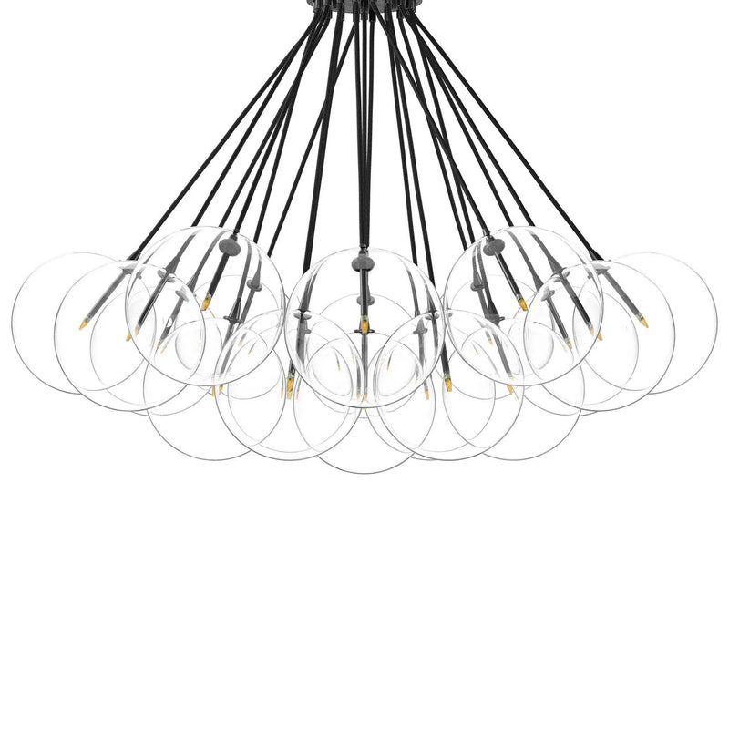 Cloud Black Cord Black Gunmetal Chandelier | ready to ship!