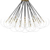 Cloud Black Cord Burnished Brass Chandelier | ready to ship!