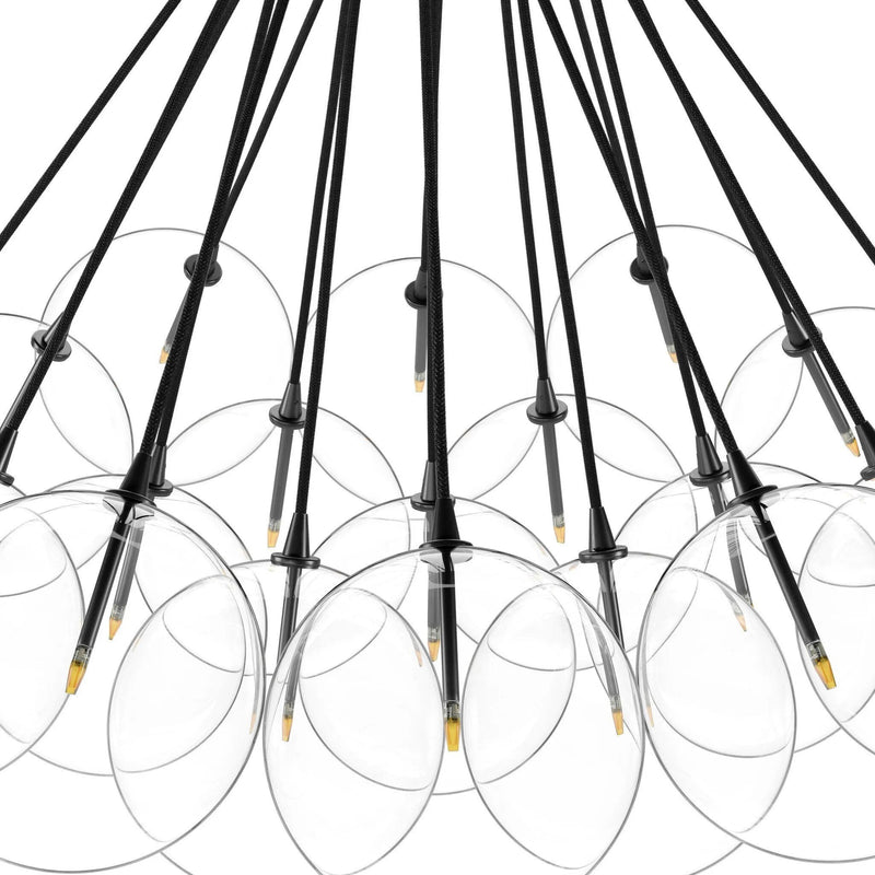Cloud Black Cord Black Gunmetal Chandelier | ready to ship!