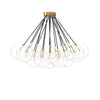 Cloud Black Cord Burnished Brass Chandelier | ready to ship!