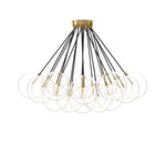 Cloud Black Cord Burnished Brass Chandelier | ready to ship!