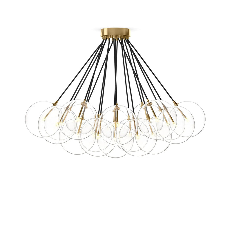Cloud Black Cord Burnished Brass Chandelier | ready to ship!