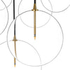 Cluster Black Cord 7 MIX Burnished Brass Chandelier | ready to ship!