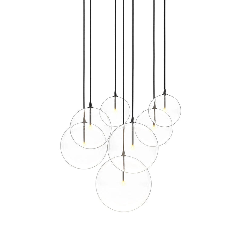 Cluster Black Cord 7 MIX Black Gunmetal Chandelier | ready to ship!