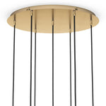 Cluster Black Cord 7 MIX Burnished Brass Chandelier | ready to ship!