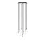 Cluster Black Cord 7 MIX Black Gunmetal Chandelier | ready to ship!