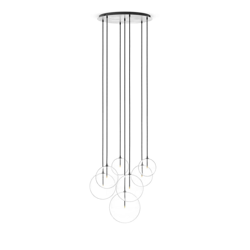 Cluster Black Cord 7 MIX Black Gunmetal Chandelier | ready to ship!