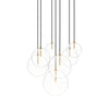 Cluster Black Cord 7 MIX Burnished Brass Chandelier | ready to ship!
