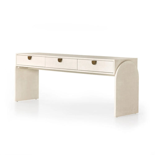 Cressida Ivory Painted Linen Console Table | ready to ship!