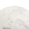 Cyprus Veined White Marble Solid End Table | ready to ship!