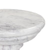 Cyprus Veined White Marble Solid End Table | ready to ship!