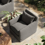 Dade Outdoor Swivel Chair - Charcoal | shipping 5/27/2025